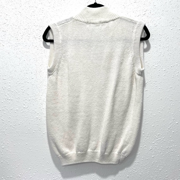 One Step Ahead White vintage Cardigan Sweater Medium - Picture 6 of 6